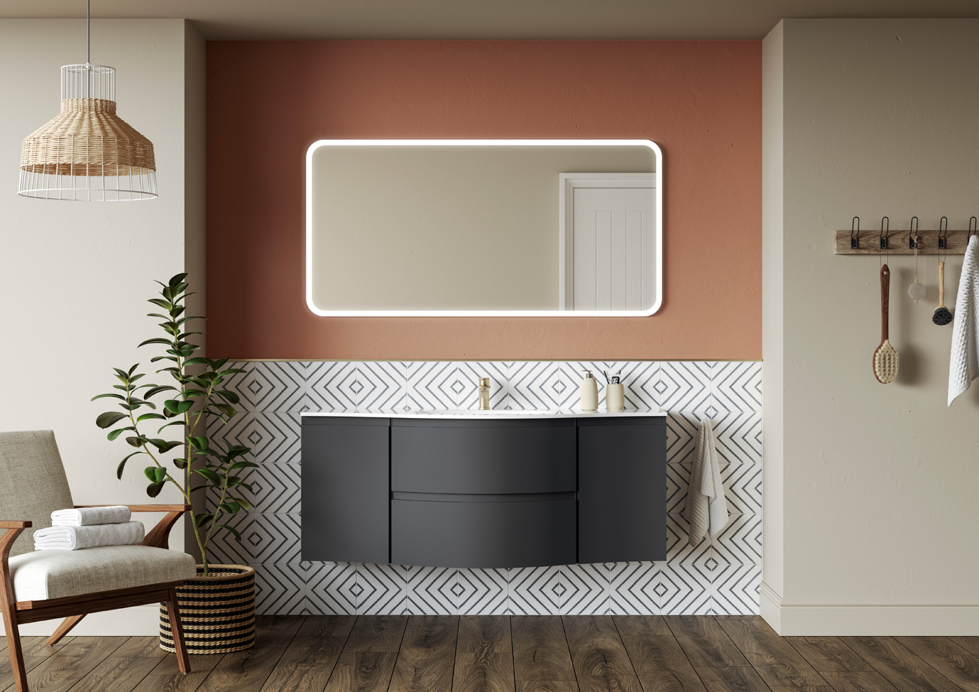 Bathrooms Bingham - Modern Bathrooms - Levanto Graphite