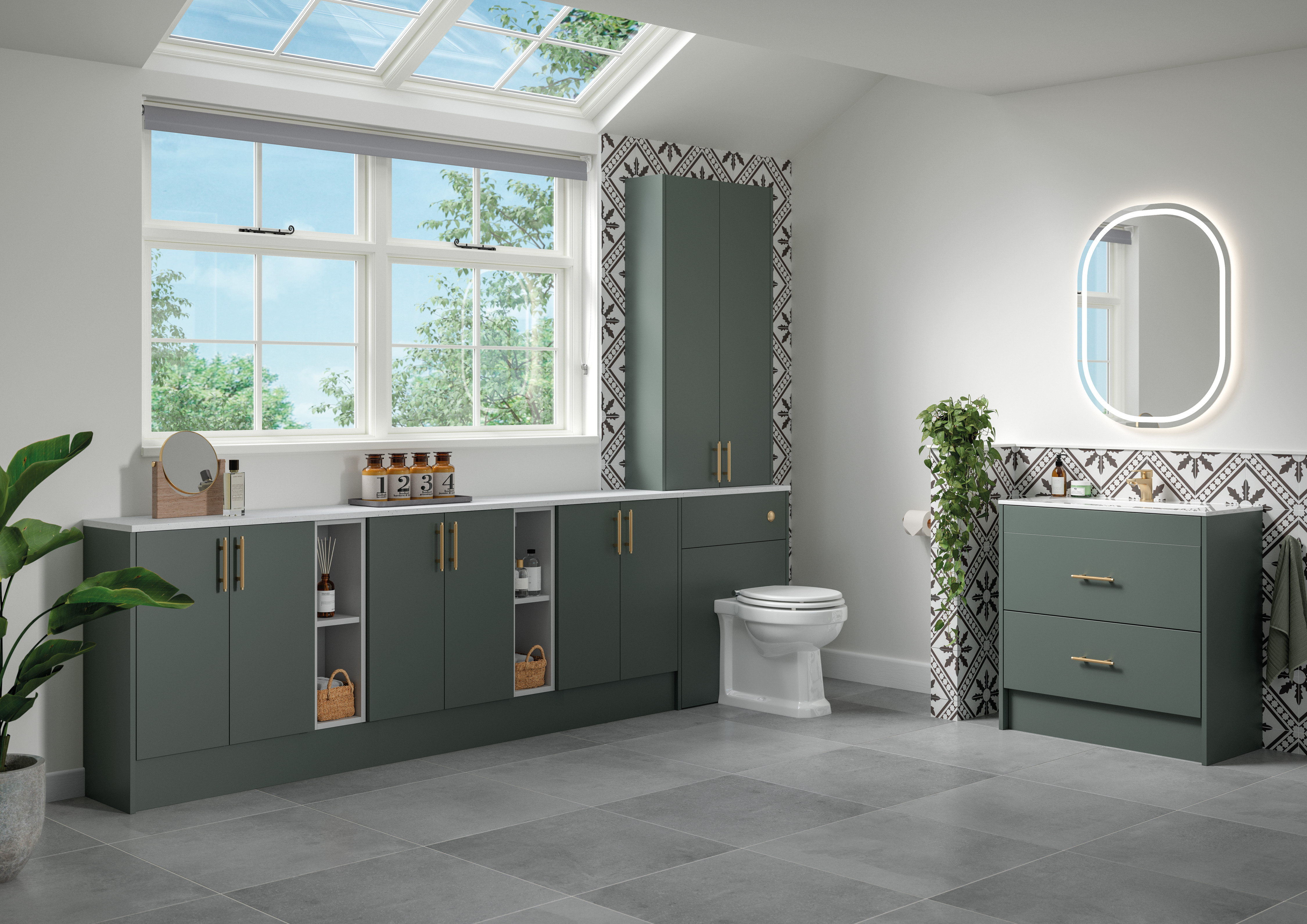 Bathrooms Gunthorpe - Brecon Hunter Green Bespoke Bathrooms
