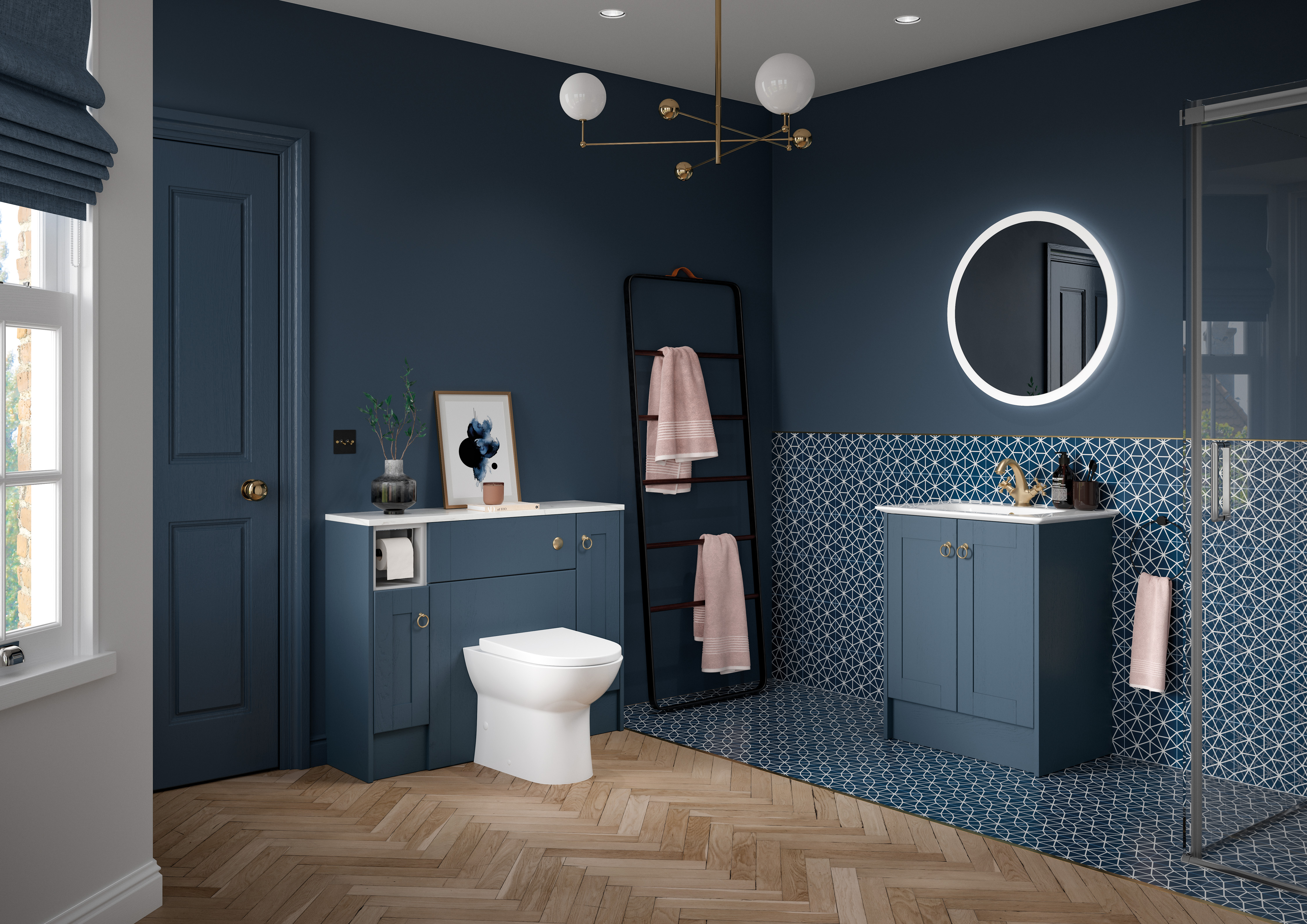 Bathrooms Sutton in Ashfield - Traditional Bathrooms - Chiltern Contour Blue Ash