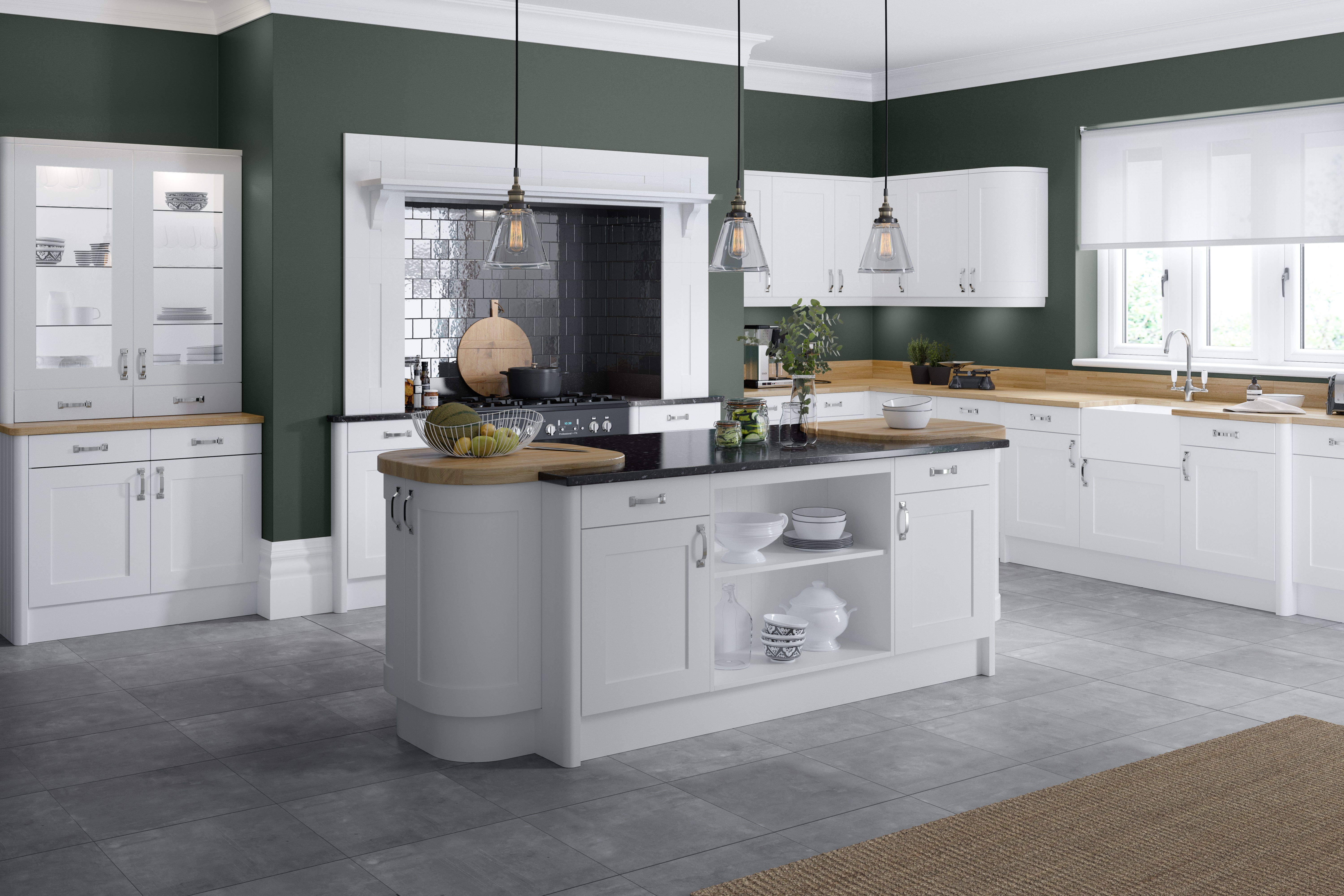 Kitchens Ilkeston Derby - Painted Matt Shaker White