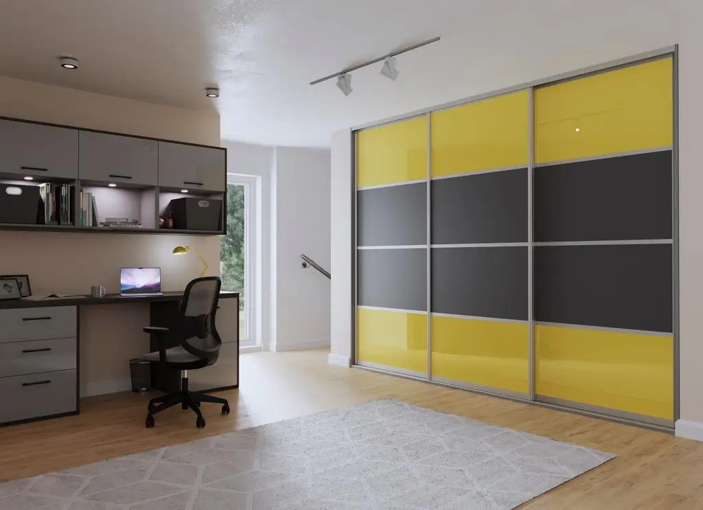 Sliding Fitted Wardrobes Cotgrave Yellow