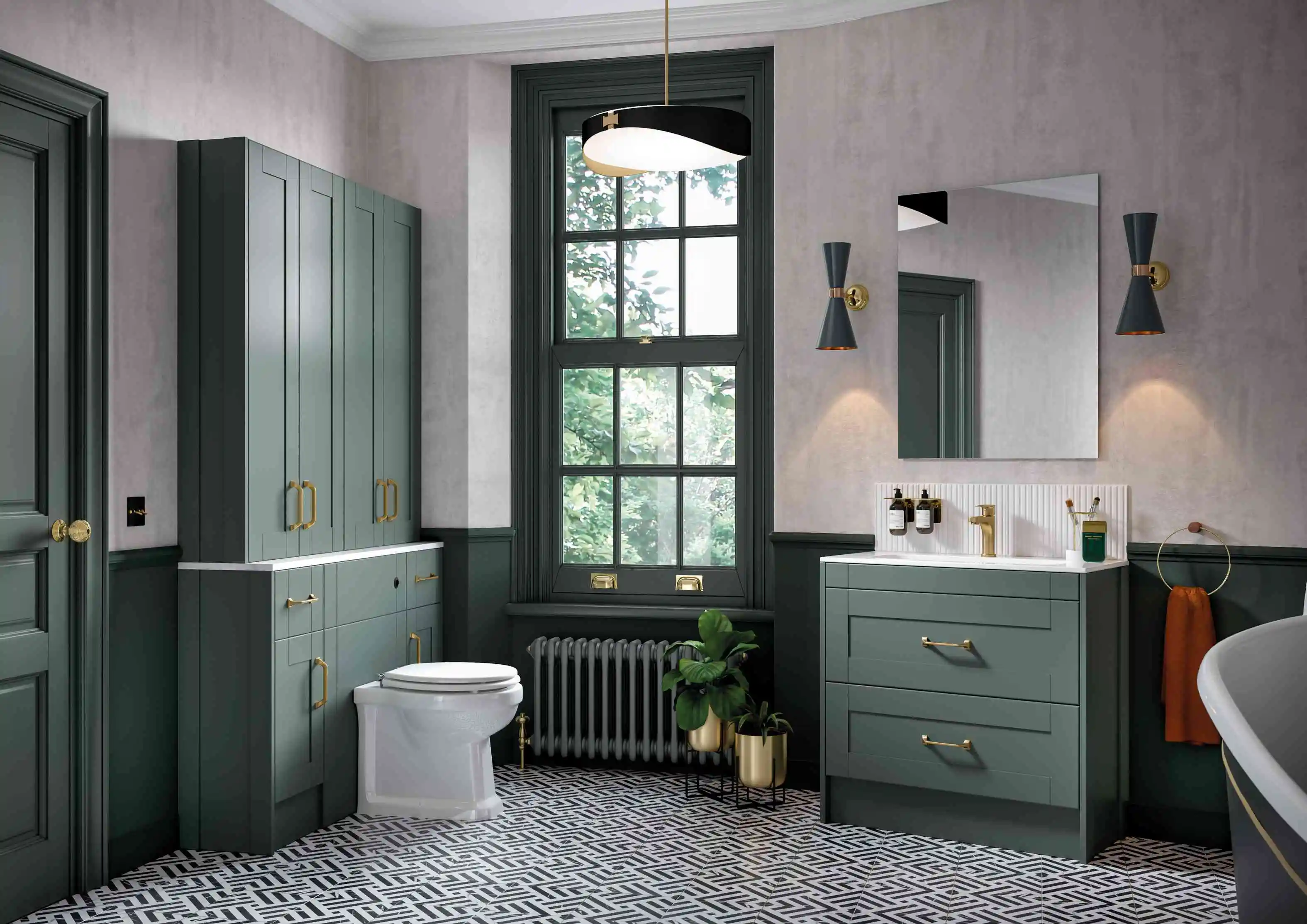 Bathrooms Diseworth - Traditional Bathrooms - Chiltern Hunter Green